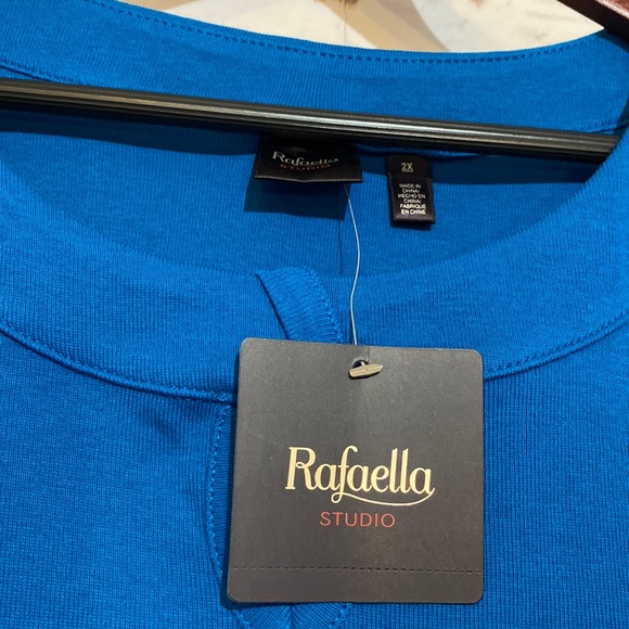 🆕Rafaella Keyhole Cotton Tee, Size 2X - Picture 4 of 6